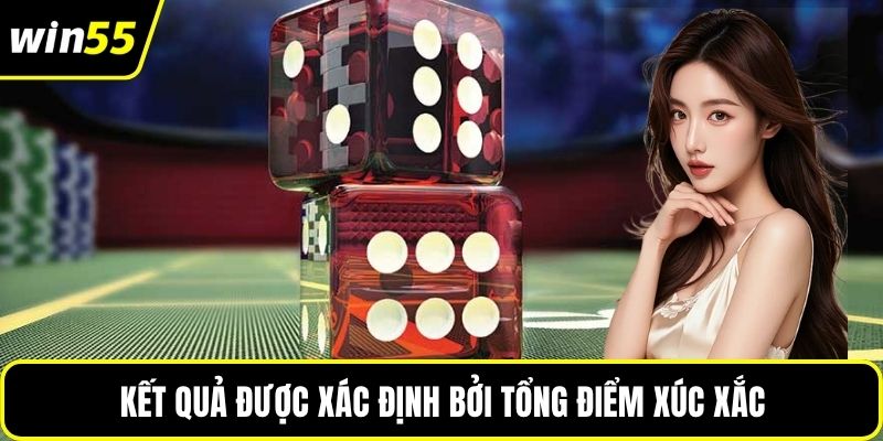 Kết quả được xác định bởi tổng điểm xúc xắc